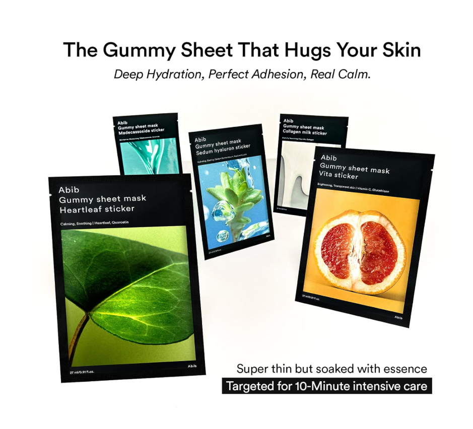 Abib GUMMY SHEET MASK MADECASSOSIDE STICKER 10pcs