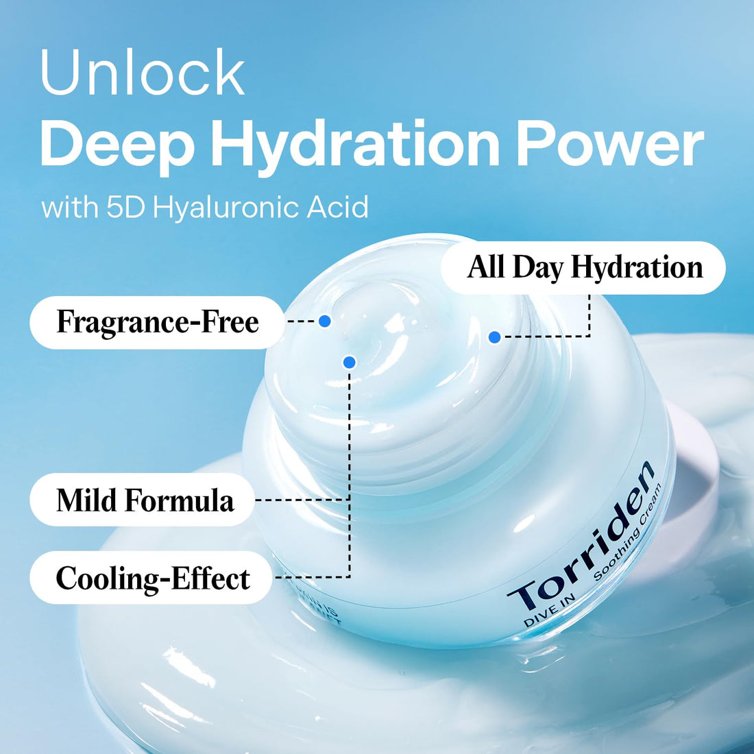Torriden Dive Soothing Cream Low Molecular Hyaluronic Acid 100ml