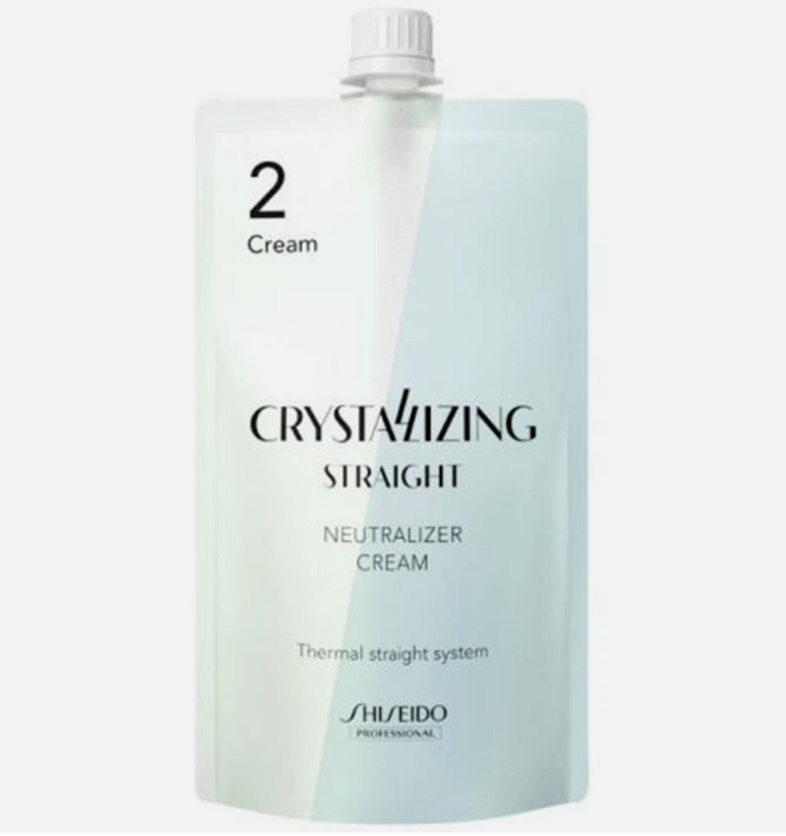 Shiseido Crystalizing Straight hair care products on a white background, SHISEIDO Crystallizing Straight H Straightener 1H+2