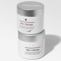 Two containers of Medicube Red Cream on a white background, Medicube Red Cream 2.0 50ml