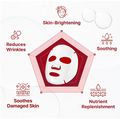 Facial mask with benefits listed on a white background, Centellian24 Madeca Derma Mask lll Intensive Formula 10ea