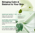 Anua skincare product packaging with green leaves and text about skin benefits, Anua Heartleaf 70 Soothing Collagen Mask 4ea