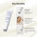 Korean skincare product with key benefits listed on a light background, Dr.althea Retinol Flat Iron Eye Roller 25ml