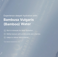 Advertisement for Bamboo Water with text on a blue background, Dr.althea Aqua Marine Watery Cream 50ml