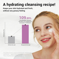 Woman applying cream to her face with a hydration chart on a white background, Heimish All Clean Balm 120ml