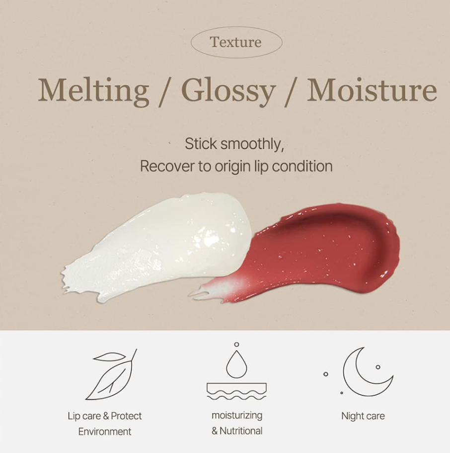 Mixsoon Vegan Melting Lip Balm 01 Clear 4.1g, texture