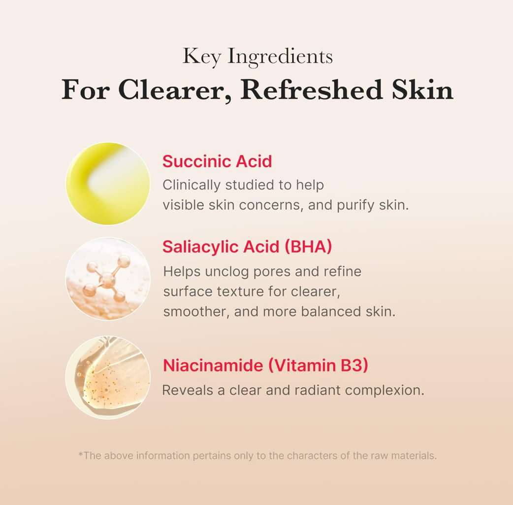Medicube Red Succinic Acid Peeling Pad 155g, ingredients