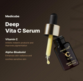 Medicube Deep Vita C Serum bottle with dropper on a dark background, Medicube Deep Vita C Ampoule 2.0 30g