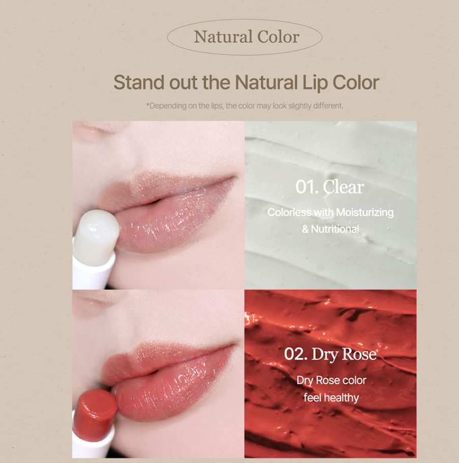 Mixsoon Vegan Melting Lip Balm 01 Clear 4.1g, natural color