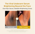 Before and after comparison of underarm skin with a Kojic Serum, showing brightening effect, Medicube Kojic Acid Turmeric Niacinamide Serum 30ml