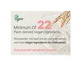 Product packaging with vegan certification and ingredient information on a white background, S.nature Aqua Rice Foam Cleanser 80ml