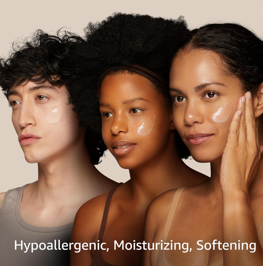 Three people with a product applied to their faces against a beige background, Heimish All Clean Balm 120ml