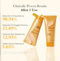 Two skincare products with clinical benefits on a white background, Medicube Kojic Acid Turmeric Toning Cleanser 120g
