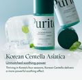 Purito Wonder Releaf Centella Serum with Korean Centella Asiatica text on a light blue background, Purito Wonder Releaf Centella Serum 60ml