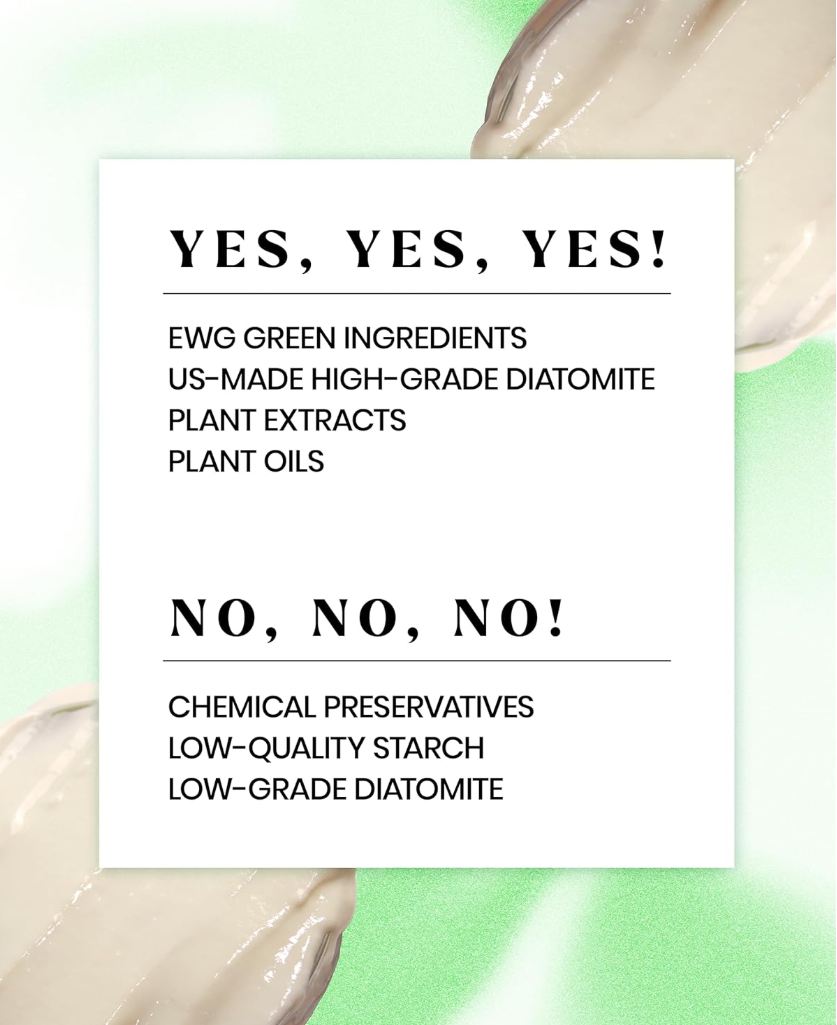 Product packaging with text comparing green ingredients to chemical preservatives on a green background, Lindsay Collagen Modeling Mask Cup Pack 28g
