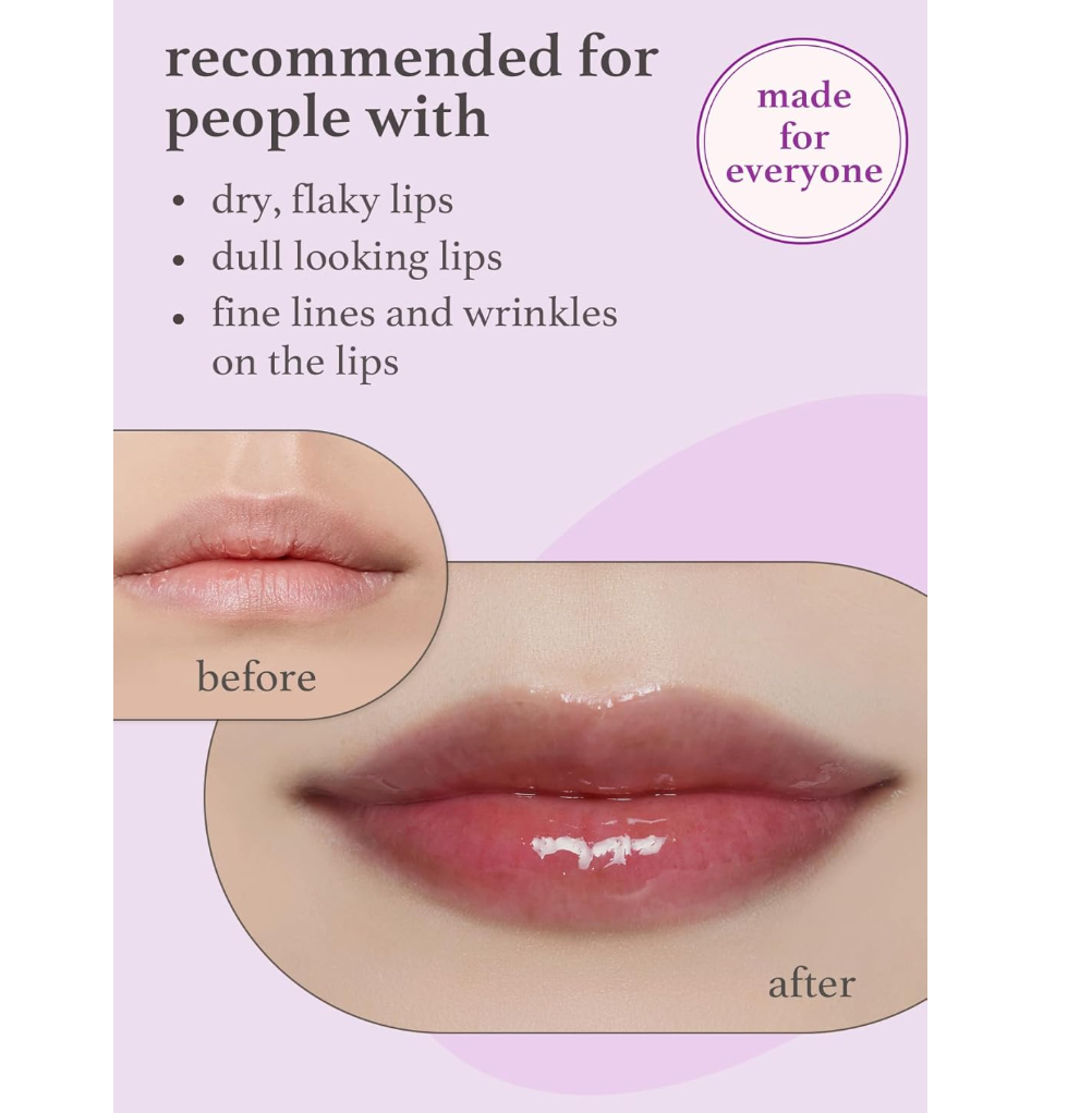 Nooni Applefig Lip Oil 3.7ml, before and after
