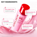 April Skin toner bottle with key ingredients highlighted on a white background, April Skin TXA Niacinamide 99 Milky Toner 150ml