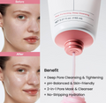 Product packaging with a pump and before-and-after effects on skin shown, Biodance Collagen Mask To Foam Cleanser 150ml
