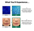 Before and after effects of a skincare product on skin texture and makeup adherence, Somebymi AHA.BHA.PHA 30 Days Miracle Toner 150ml