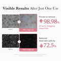 Before and after effects of a skincare product on skin impurities and dead skin cells, Medicube PDRN Pink Niacinamide Whip Cleanser 120g