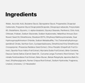 List of ingredients on a white background, Medicube Deep Vita C Ampoule 2.0 30g