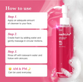 Medicube cleanser bottle with usage instructions on a pink background, Medicube PDRN Hydrating Gel Cleanser 200ml