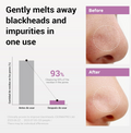 Advertisement showing before and after effects of a blackhead removal product on a nose, Heimish All Clean Balm 120ml