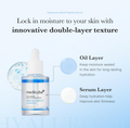 Medicube Hyaluronic Multi Peptide Serum with text explaining its double-layer texture on a light blue background, Medicube Hyaluronic Multi Peptide Serum 30ml