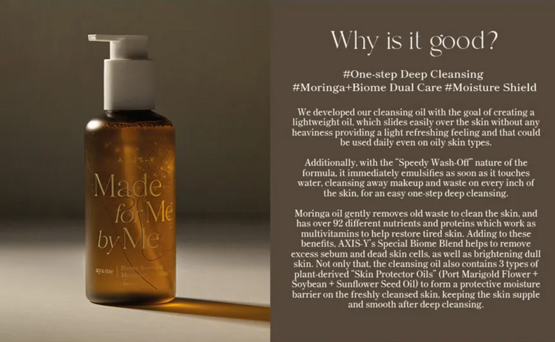 Axis-Y Biome Resetting Moringa Cleansing Oil 200ml