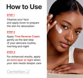 Skincare product usage guide with a woman applying cream and Centellian2 branding, Centellan24 The Madeca Cream 50ml