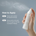 Hand holding a spray bottle with application instructions on a gray background, Dr.Althea 345 Relief Cream Mist 100ml