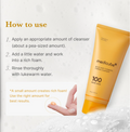 Yellow tube of Medicube cleanser with usage instructions on a white background, Medicube Kojic Acid Turmeric Toning Cleanser 120g
