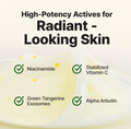 List of high-potency actives for radiant skin with a close-up of cream texture, Goodal Vita-C Dark Spot Care Cream 50ml