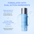 Laneige skincare product with text about dual-action ingredients on a light blue background, Laneige Water Bank Aqua Facial Serum 30ml