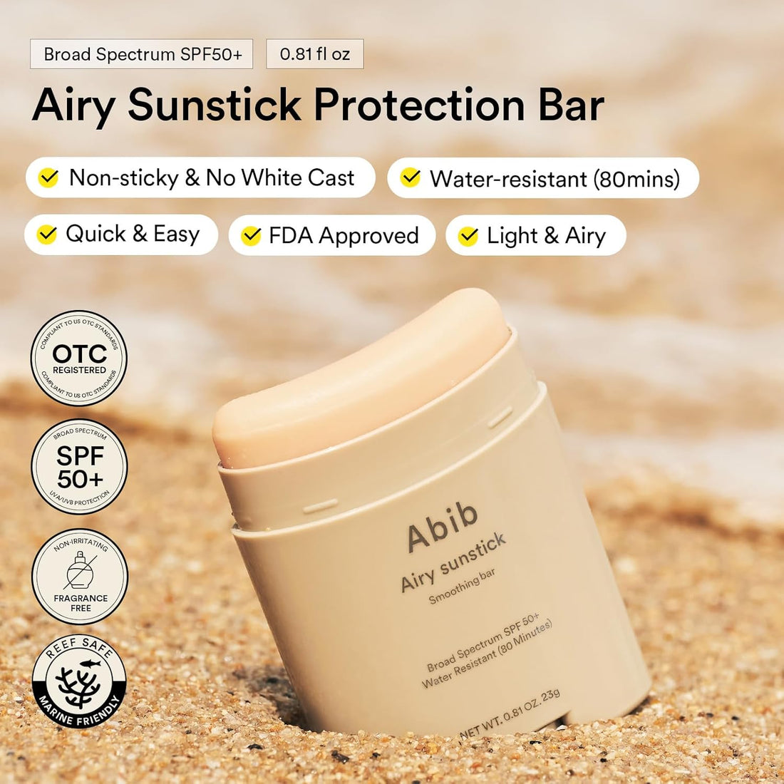 Abib Sunstick Smoothing Bar SPF50+ 23g