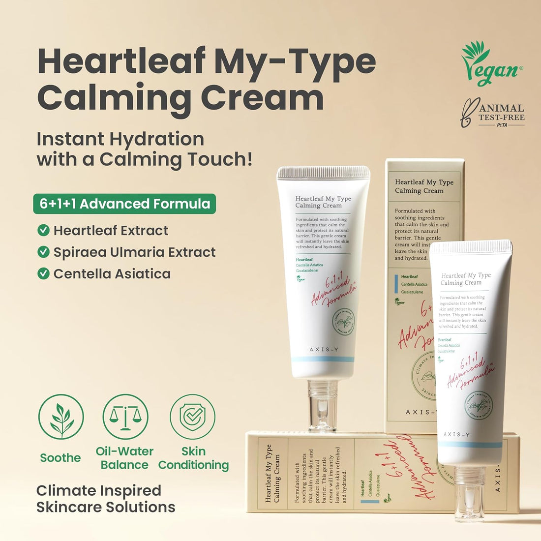 AXIS-Y Heartleaf My Type Calming Cream - 60m