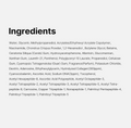 List of ingredients on a white background, Medicube PDRN Pink Collagen Gel Mask 4pcs