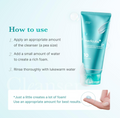 Medicube cleanser tube with usage instructions on a light blue background, Medicube Azelacia Acid Niacinamide Deep Clean Foam Cleanser 120g