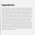 List of ingredients on a white background, Medicube Kojic Acid Turmeric Toning Cleanser 120g