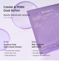 Biodance Rejuvenating Caviar PDRN Real Deep Mask with product details on a light purple background, Biodance Rejuvenating Caviar PDRN Real Deep Mask 4 sheets