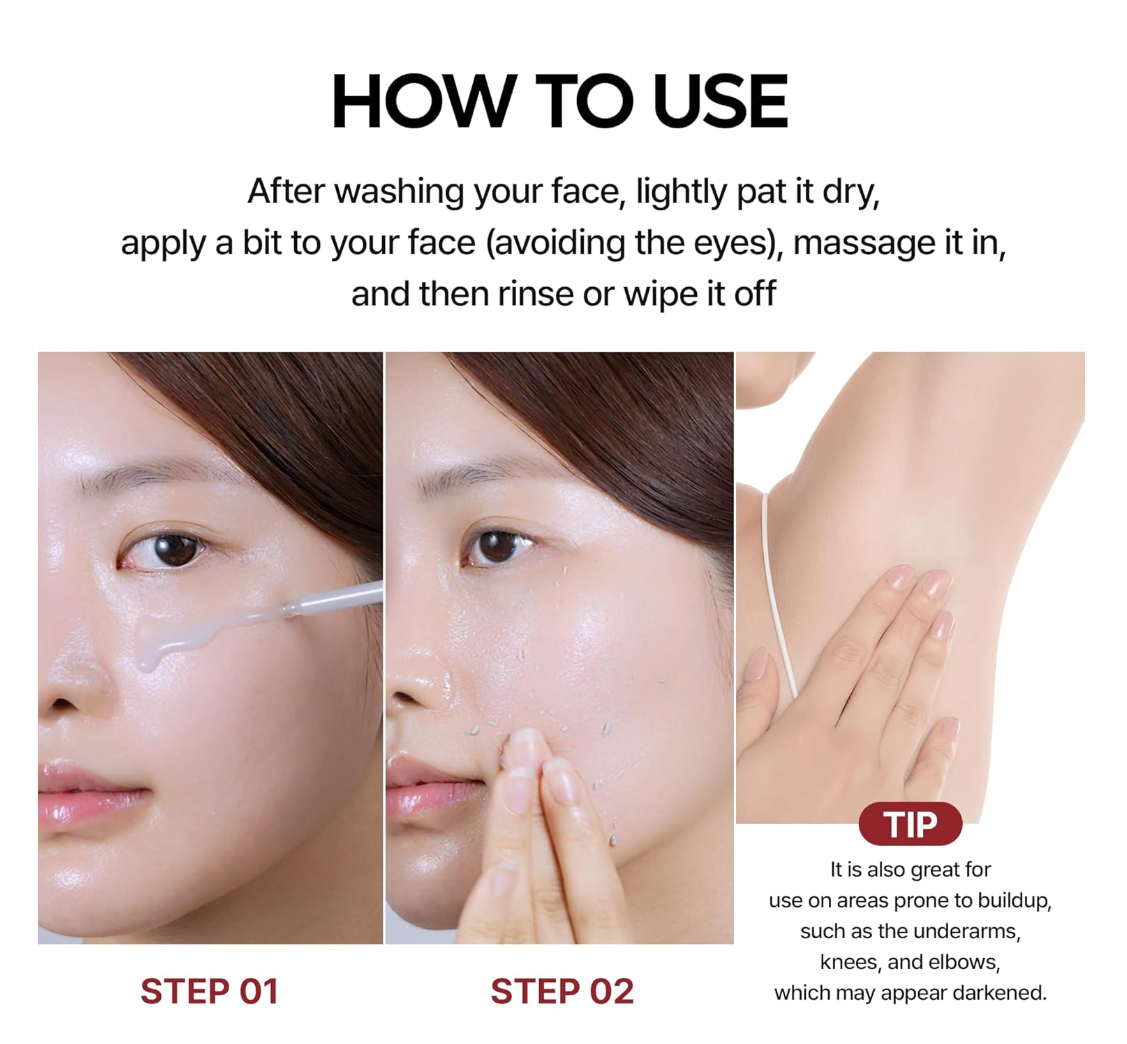 Dr.Melaxin PEEL SHOT EXFOLIATING BLACK RICE AMPOULE 80ml, how to use