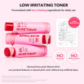 Pink skincare toner bottles with Aprilskin branding on a light pink background, April Skin TXA Niacinamide 99 Milky Toner 150ml