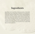 List of ingredients on a beige background, Dr. Althea 345 Relief Cream Mask 4pcs