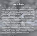List of ingredients with a blurred background, Dr.Althea Melaclear Cream 20g