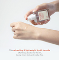 Person holding a bottle of skincare product with text about its refreshing and lightweight formula, Dr.Althea 15% Niacinamide Purity Serum 30ml