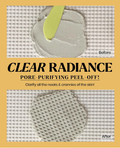 Pore-purifying peel-off mask packaging with 'Clear Radiance' text on a yellow background, Lindsay Calendula Modeling Mask Cup Pack 28g