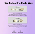 Instructions for using retinol with dropper measurements on a purple background, Somebymi Retionol Intense Reactivating Serum 30ml