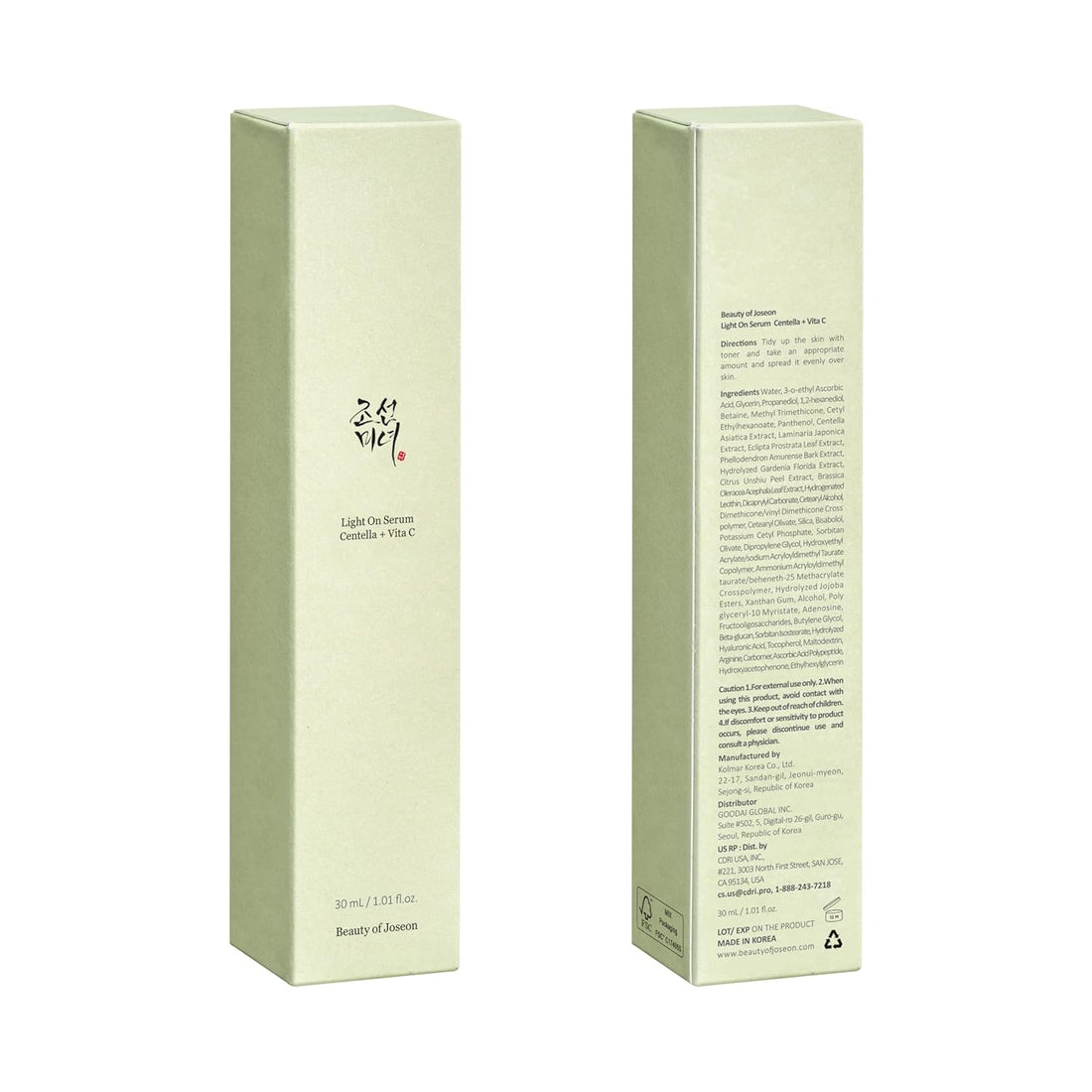 Beauty of Joseon light on serum centella + vita c 30ml