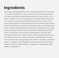 List of ingredients on a white background, Medicube Zero Pore One Day Peptide Serum 30ml
