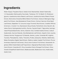 A text-based ingredients list on a white background, with the heading 'Ingredients' and dense black text naming various botanical and chemical components such as water, propylene glycol, azeleic acid, niacinamide, sodium hydroxide, and several fruit and herbal extracts, Medicube Azelaic Acid Niacinamide Clarifying Toner 250ml